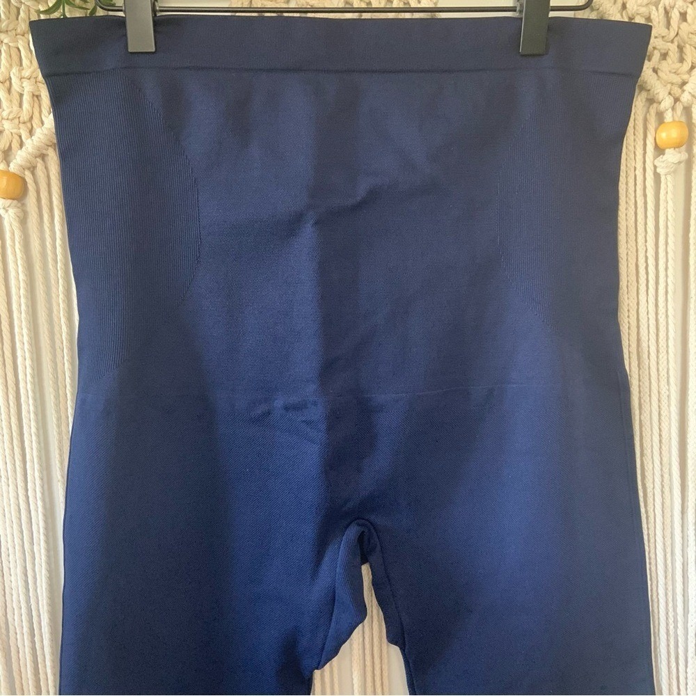 SHAPERMINT Women's High Waisted Shaping Smoothing Leggings Navy Blue Size 2XL - Picture 5 of 12